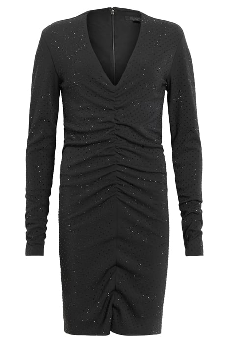 ALYA RUCHE DRESS BLACK 4