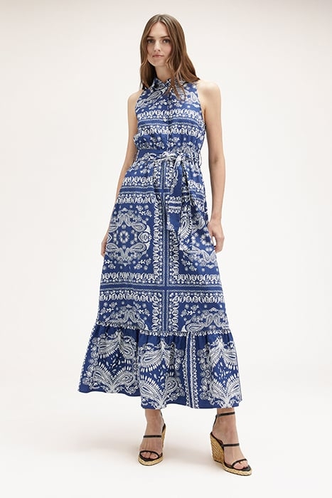 FOULARD PATTERNED CHEMISIER DRESS BLACK 4