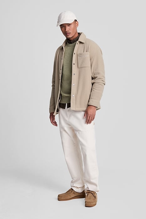 LAMBSWOOL BLEND CREW NECK JUMPER SAGE UNIFORM MARL 5