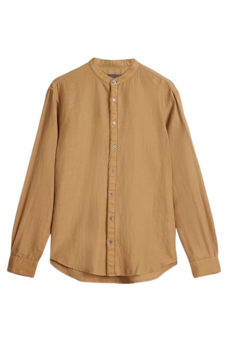 SLIM FIT BAND COLLAR BROWN SUGAR 2