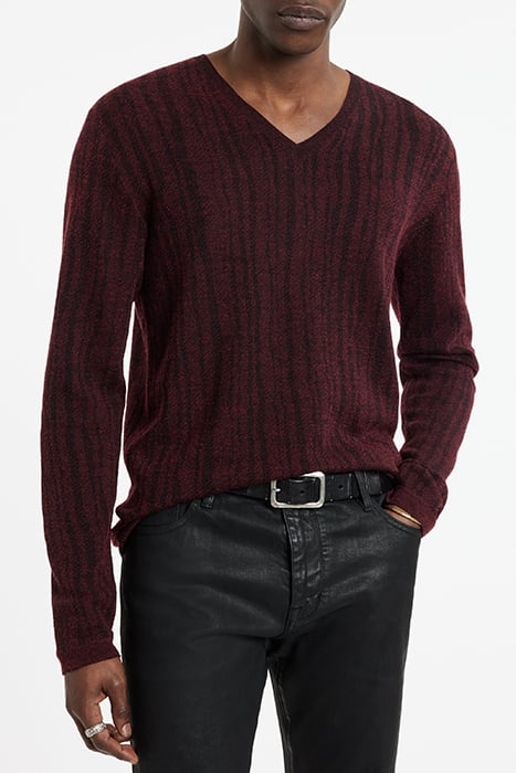 BANDERA REGULAR FIT V NECK MERLOT 1