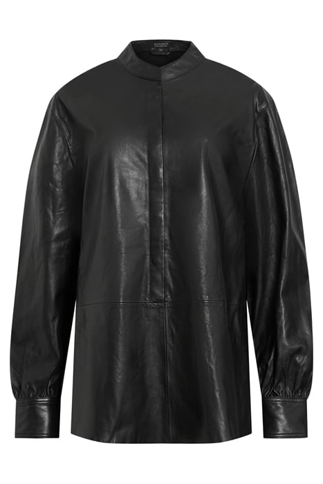 SARA LEATHER SHIRT BLACK 4