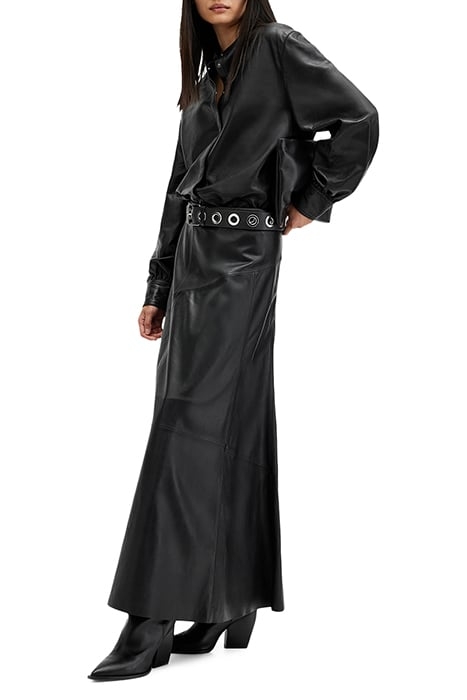 SARA LEATHER SHIRT BLACK 5