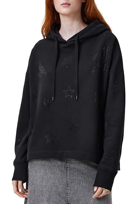 ETIE EMB ROSE HOODY BLACK 1