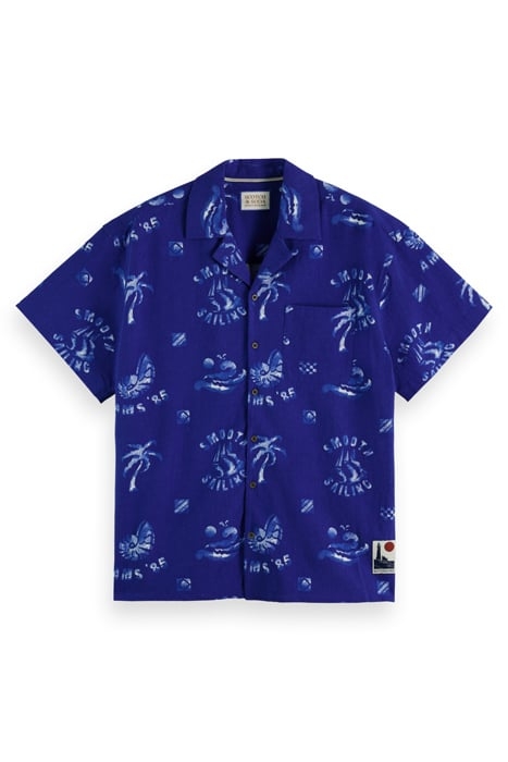 COTTON ALL OVER PRINTED SHIRT BLUE SMOOTH SAILING AOP 1