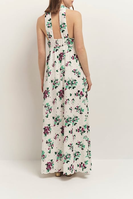 RITUEL - OFF WHITE LONG DRESS WITH PARTY DAY PRINT 2