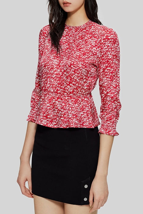 RED TAG PRINT BLOUSE 1