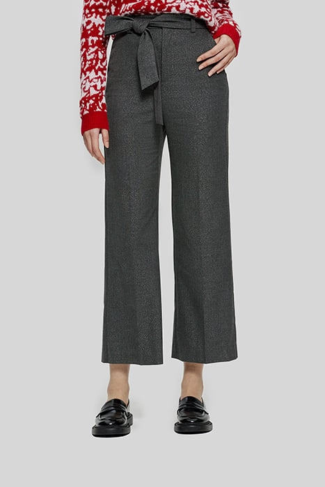 HIGH-WAISTED ANTHRACITE SEQUINED WIDE-LEG PANTS 1