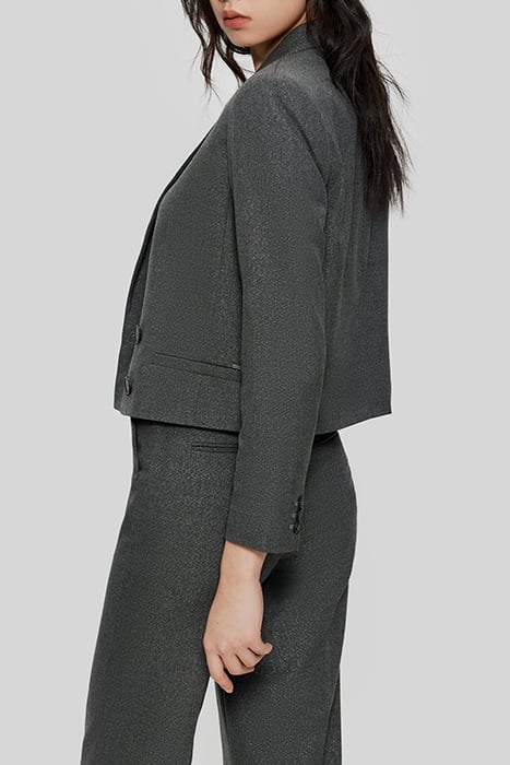 GREY GLITTERY SHORT SUIT JACKET 2