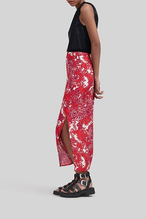 REDCURRANT LENZING™ ECOVERO™ BANDANA PRINT SKIRT 4