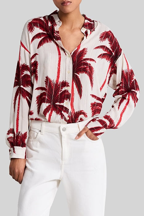 ECRU PALM-TREE PRINT SHIRT 1