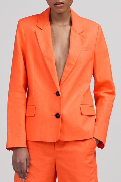 ORANGE COTTON LINEN OVERSIZE SUIT JACKET 1