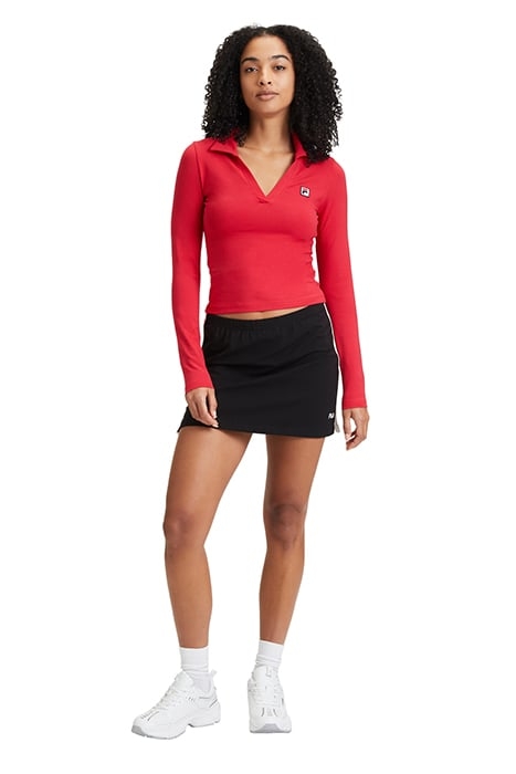 LEE LONGSLEEVE POLO SHIRT TRUE RED 3